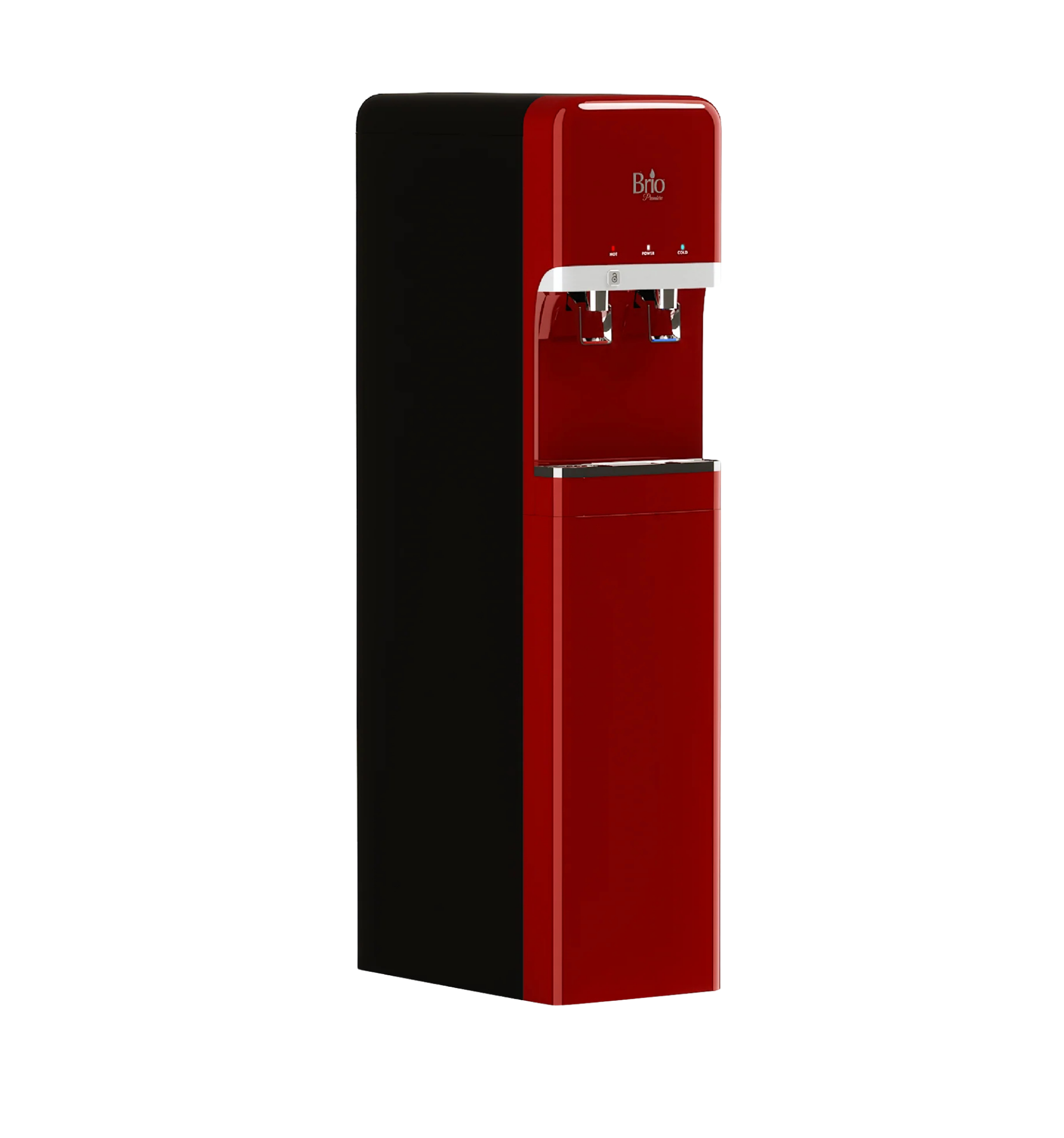 Red upright bottleless water cooler