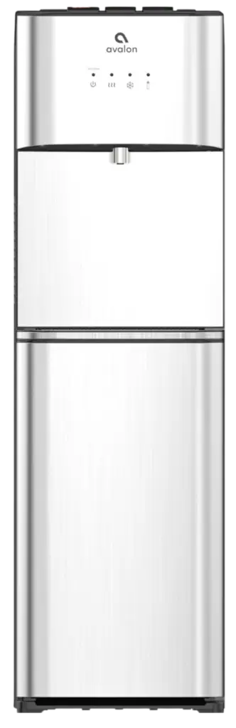 Silver bottleless water cooler